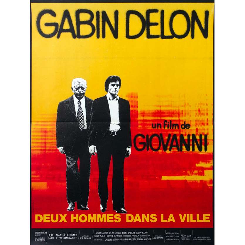 DEUX HOMMES DANS LA VILLE Affiche de film  - 40x60 cm. - 1973 - Alain Delon, José Giovanni