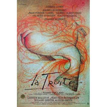 THE TROUT Original Movie Poster - 15x21 in. - 1982 - Joseph Losey, Isabelle Huppert