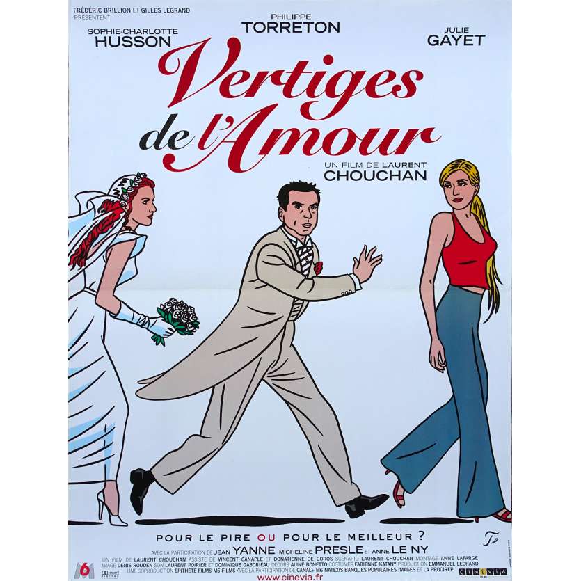 LOVE VERTIGO Original Movie Poster - 15x21 in. - 2001 - Laurent Chouchan, Philippe Torreton