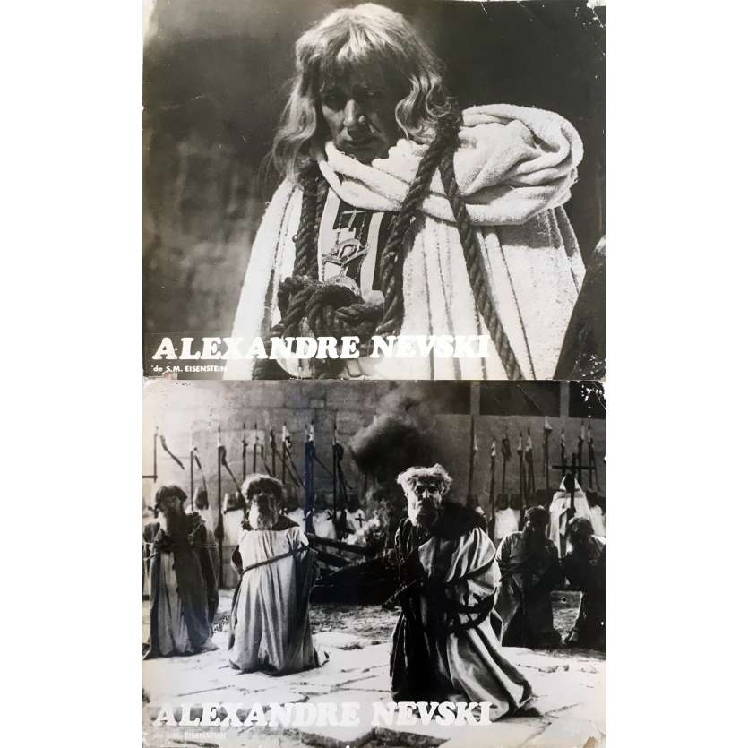 ALEXANDER NEVSKY Original Lobby Cards x2 - 10x12 in. - 1938 - Sergei M. Eisenstein , Nikolay Cherkasov