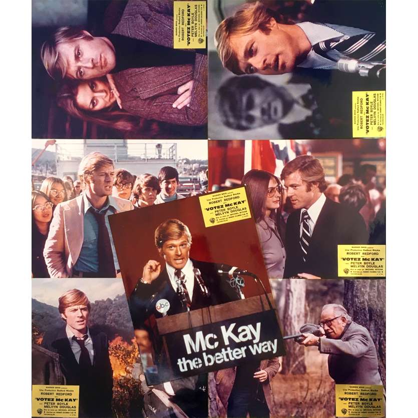 THE CANDIDATE Original Lobby Cards x7 - 10x12 in. - 1972 - Michael Ritchie, Robert Redford