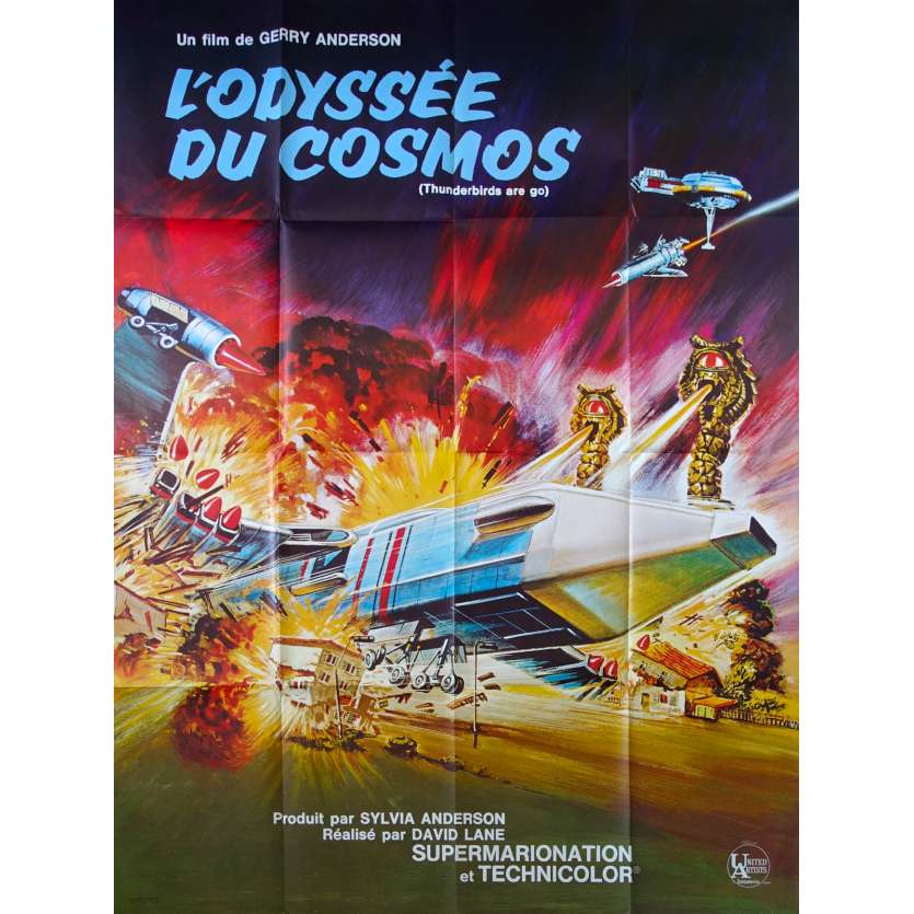 THUNDERBIRDS ARE GO French Movie Poster 47x63 - 1966 - Gerry Anderson, David Graham