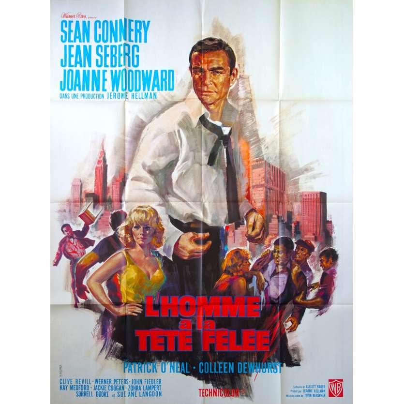 L'HOMME A LA TETE FELEE Affiche de film 120X160 - 1966 - Sean Connery, Irvin Kershner
