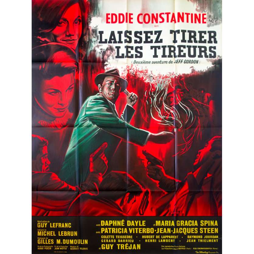 LAISSEZ TIRER LES TIREURS French Movie Poster  47x63 - 1964 - Guy Lefranc, Eddie Constantine
