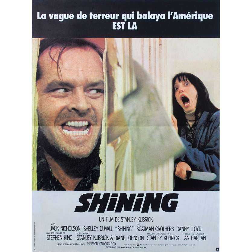THE SHINING Original Movie Poster  - 15x21 in. - 1980 - Stanley Kubrick, Jack Nicholson