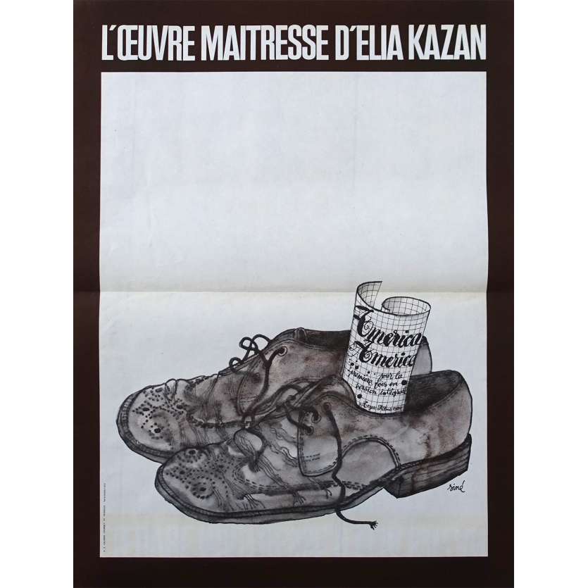 AMERICA AMERICA Affiche de film  - 40x60 cm. - 1963 - Stathis Giallelis, Elia Kazan
