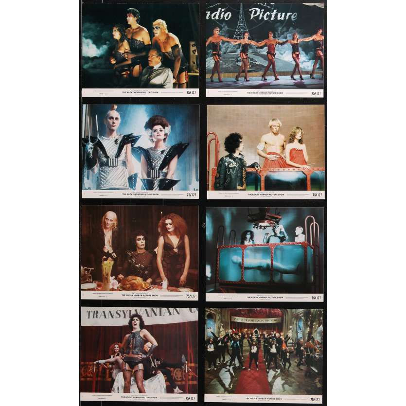 THE ROCKY HORROR PICTURE SHOW Original Lobby Cards x8 - 8x10 in. - 1975 - Jim Sharman, Tim Curry
