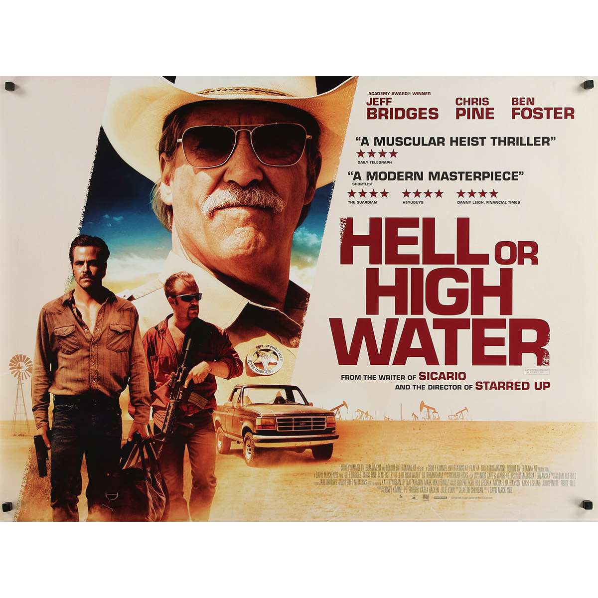 HELL OR HIGH WATER Movie Poster 30x40 in.