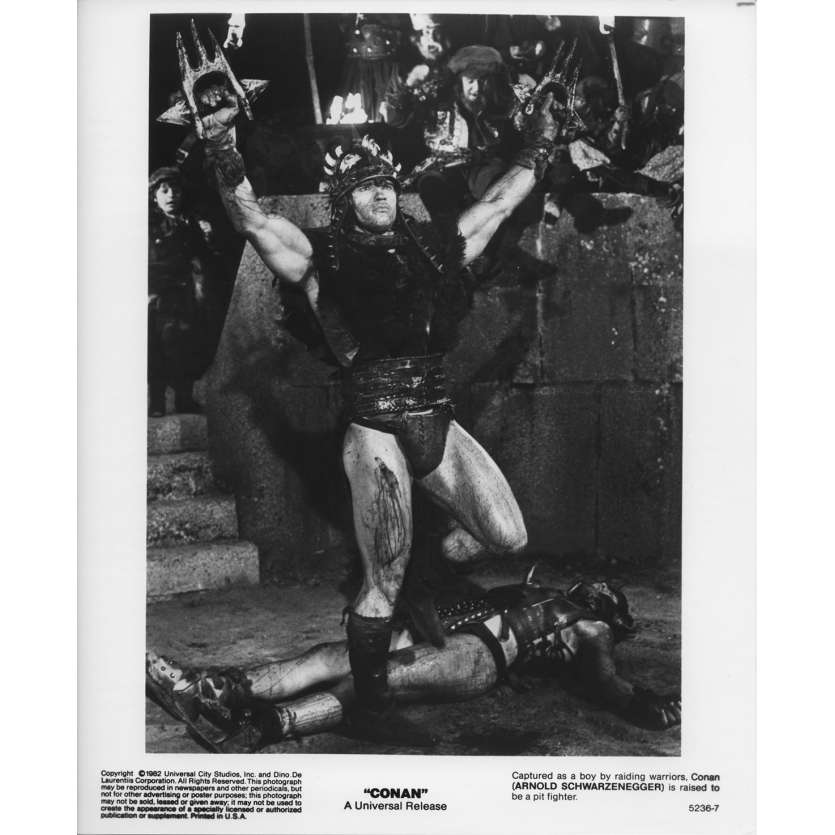 CONAN LE BARBARE Photo de presse 5236-7 - 20x25 cm. - 1982 - Arnold Schwarzenegger, John Milius