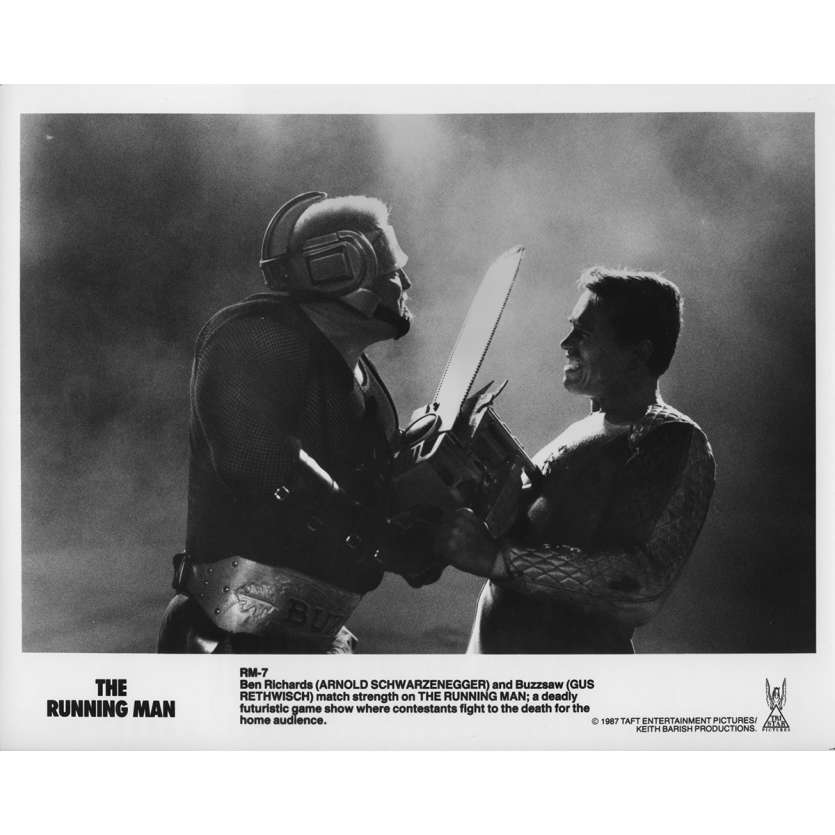 THE RUNNING MAN Original Movie Still RM-7 - 8x10 in. - 1987 - Paul Michael Glaser, Arnold Schwarzenegger