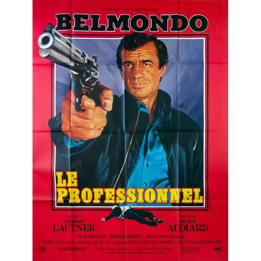 THE PROFESSIONAL Original Movie Poster  - 47x63 in. - 1981 - Georges Lautner, Jean-Paul Belmondo