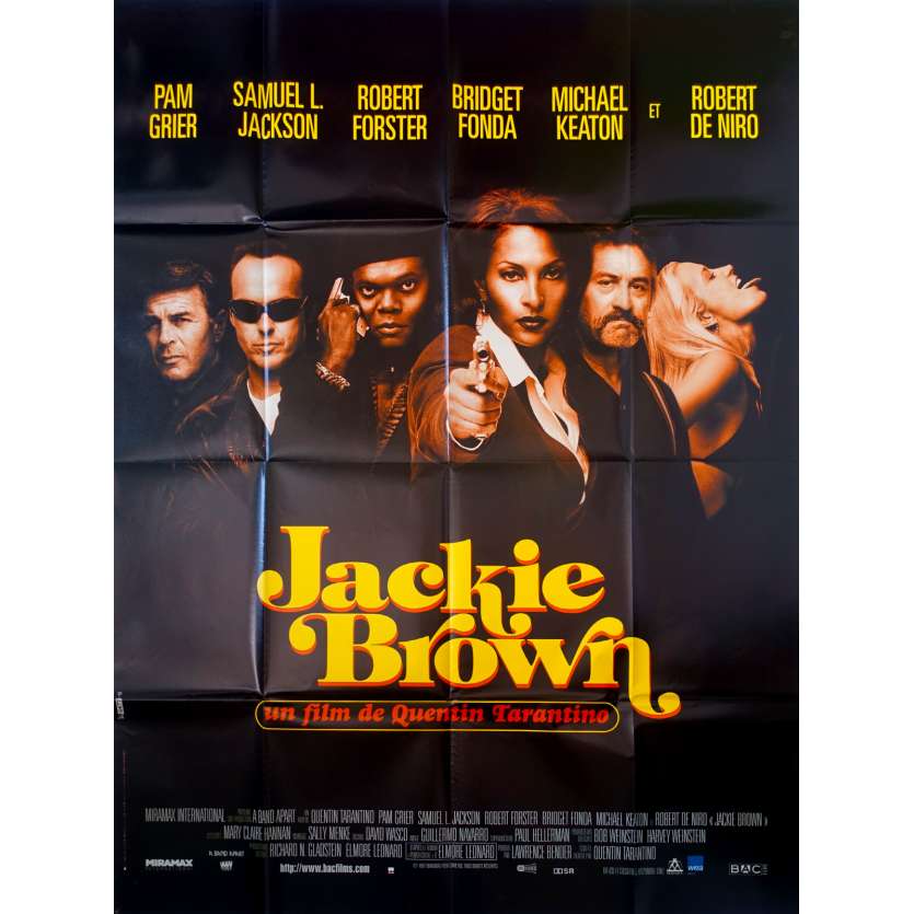 JACKIE BROWN French Movie Poster 47x63 '97 Quentin Tarantino, Pam Grier, Robert de Niro