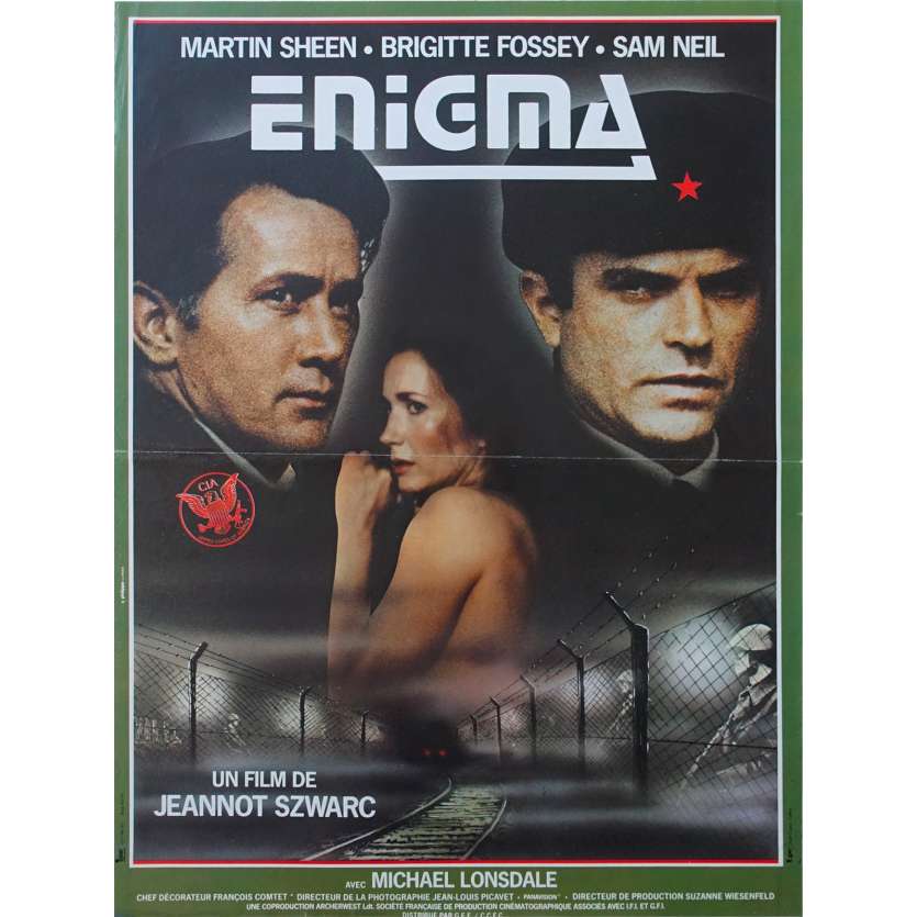 ENIGMA Affiche de film 40x60 - 1983 - Sam Neil, Martin Sheen