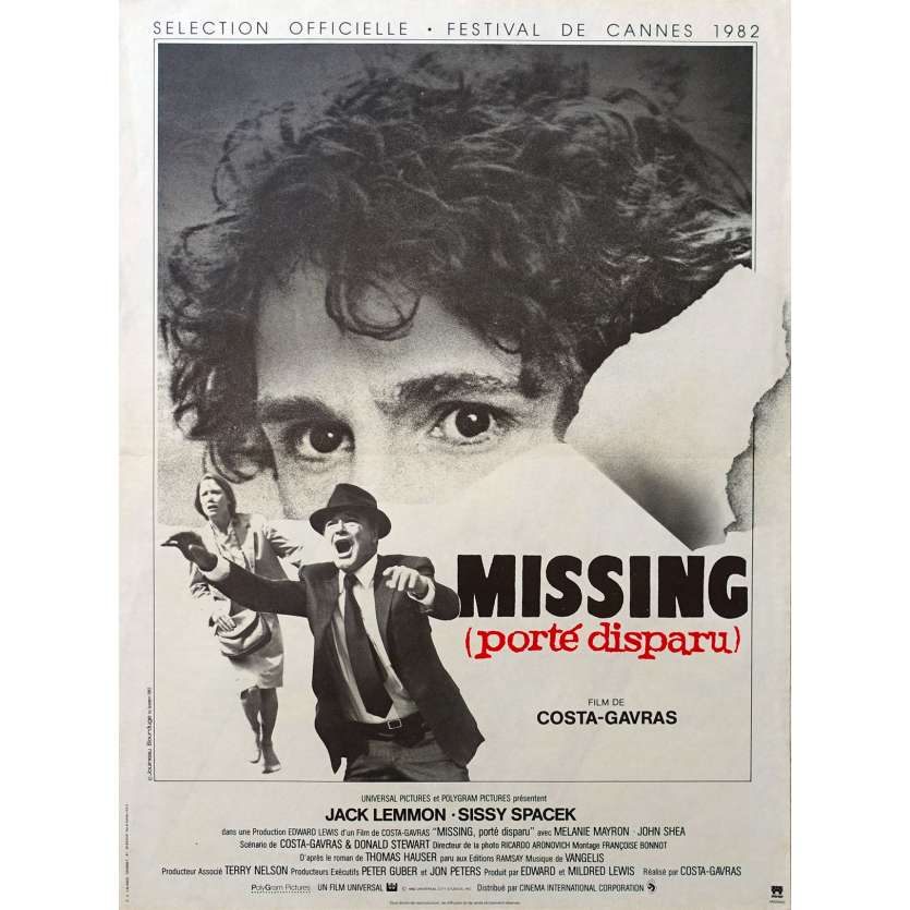 MISSING Affiche de film 40x60  - 1980 - Costa Gavras, Jack Lemmon
