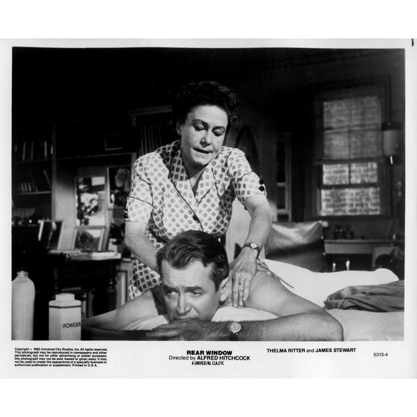 REAR WINDOW Original Movie Still 5313-4 - 8x10 in. - 1954 / R1983 - Alfred Hitchcock, James Stewart