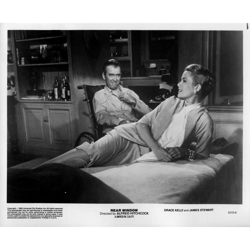 REAR WINDOW Original Movie Still 5313-6 - 8x10 in. - 1954 / R1983 - Alfred Hitchcock, James Stewart