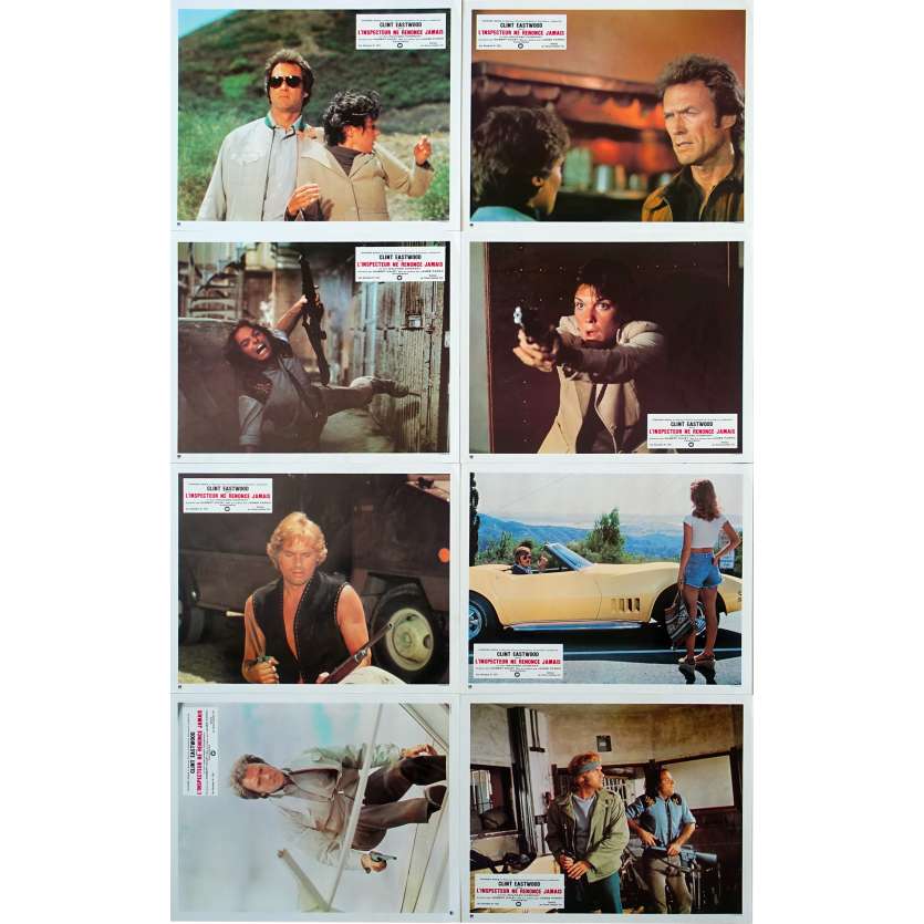 ENFORCER French Lobby Cards x8 - 1977 - Clint Eastwood as Dirty Harry