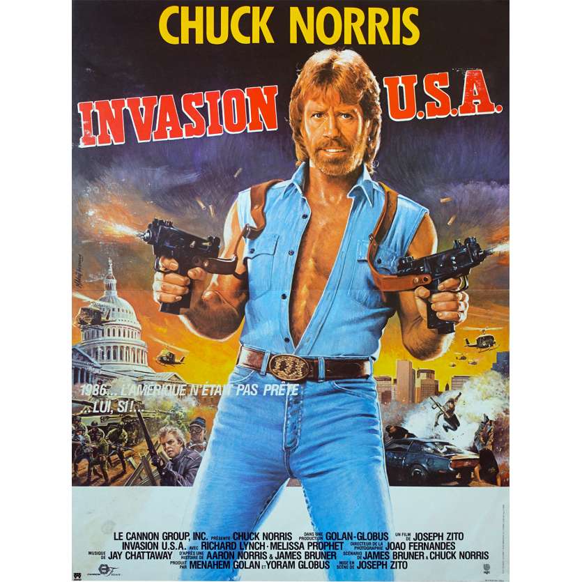 INVASION USA Affiche de film  40x60 - 1985 - Chuck Norris, Joseph Zito