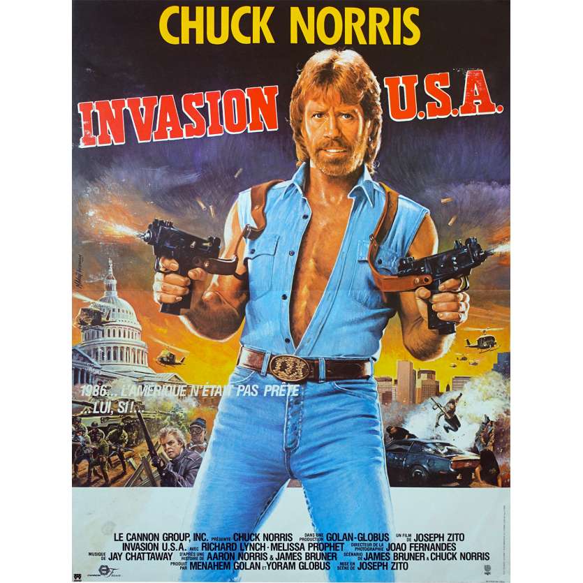 INVASION USA French Movie Poster 15x21 - 1985 - Joseph Zito, Chuck Norris