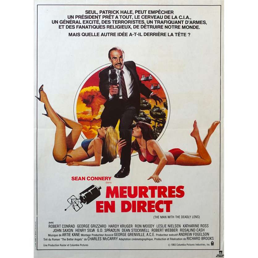 WRONG IS RIGHT French Movie Poster 15x21 '83 Sean Connery, Richard Brooks