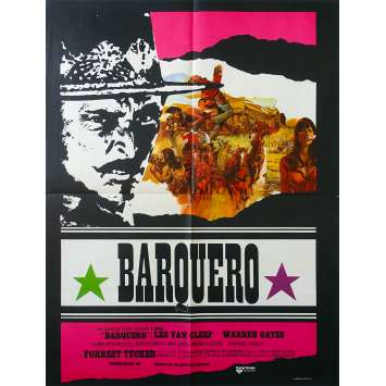 BARQUERO Affiche de film 60x80 - 1970 - Lee Van Cleef, Warren Oates