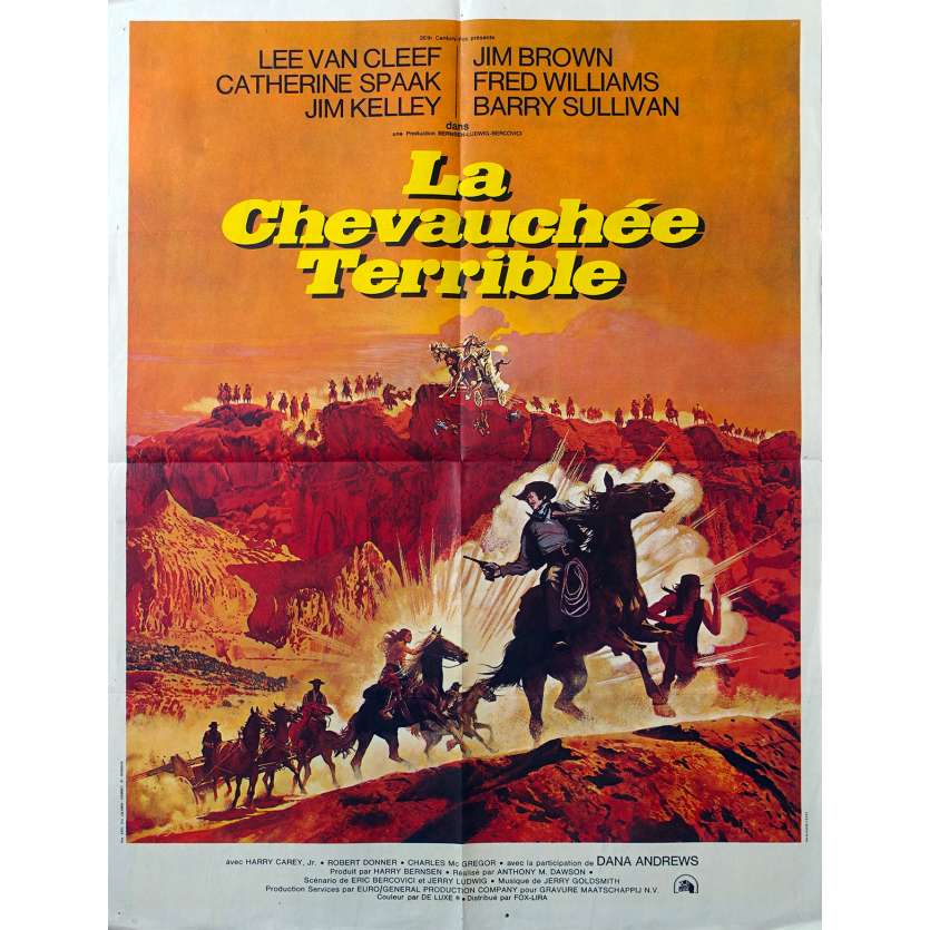 LA CHEVAUCHEE TERRIBLE Affiche de film 60x80 - 1975 - Lee Van Cleef, Jim Brown
