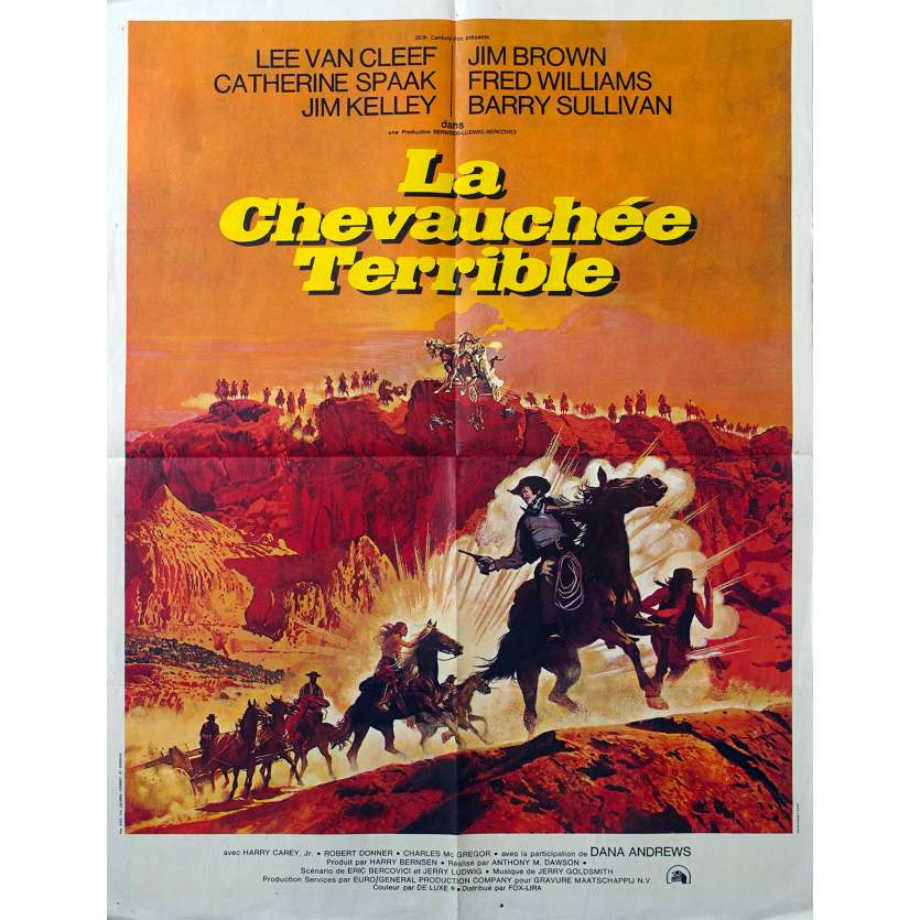 TAKE A HARD RIDE French Movie Poster 23x31 '75 Lee Van Cleef, Jim Brown