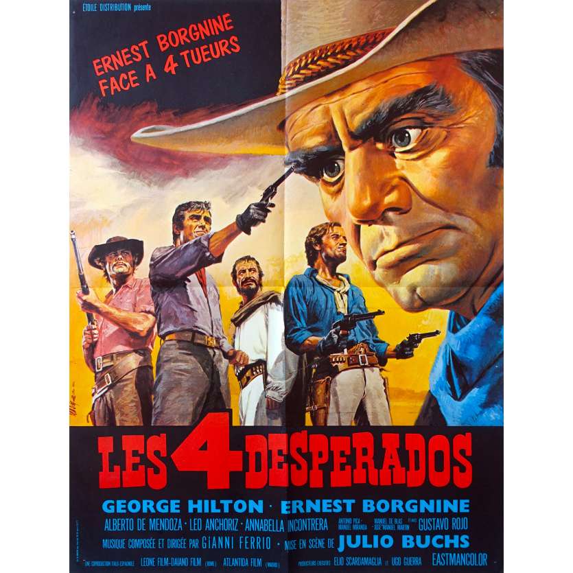LOS DESESPERADOS Original Movie Poster  - 23x32 in. - 1969 - Julio Buchs, Ernest Borgnine
