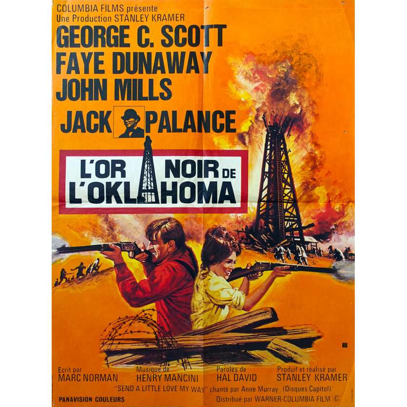 L'OR NOIR DE L'OKLAHOMA Affiche de film 60x80 - 1973 - Faye Dunaway, Jack Palance