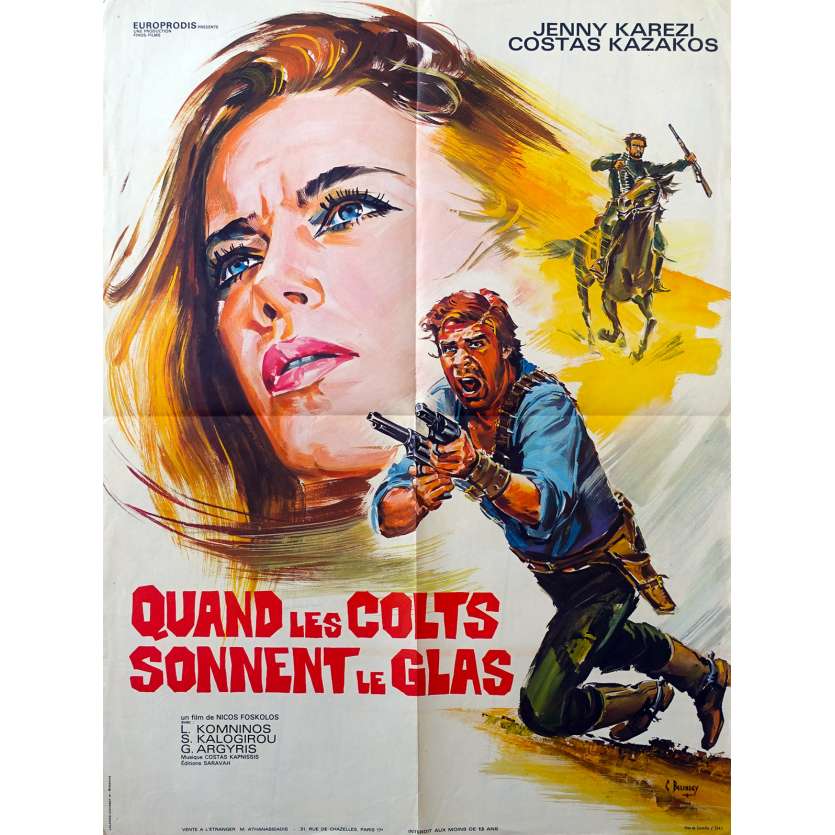 LOVE AND BLOOD French Movie Poster 23x31 '68 Western