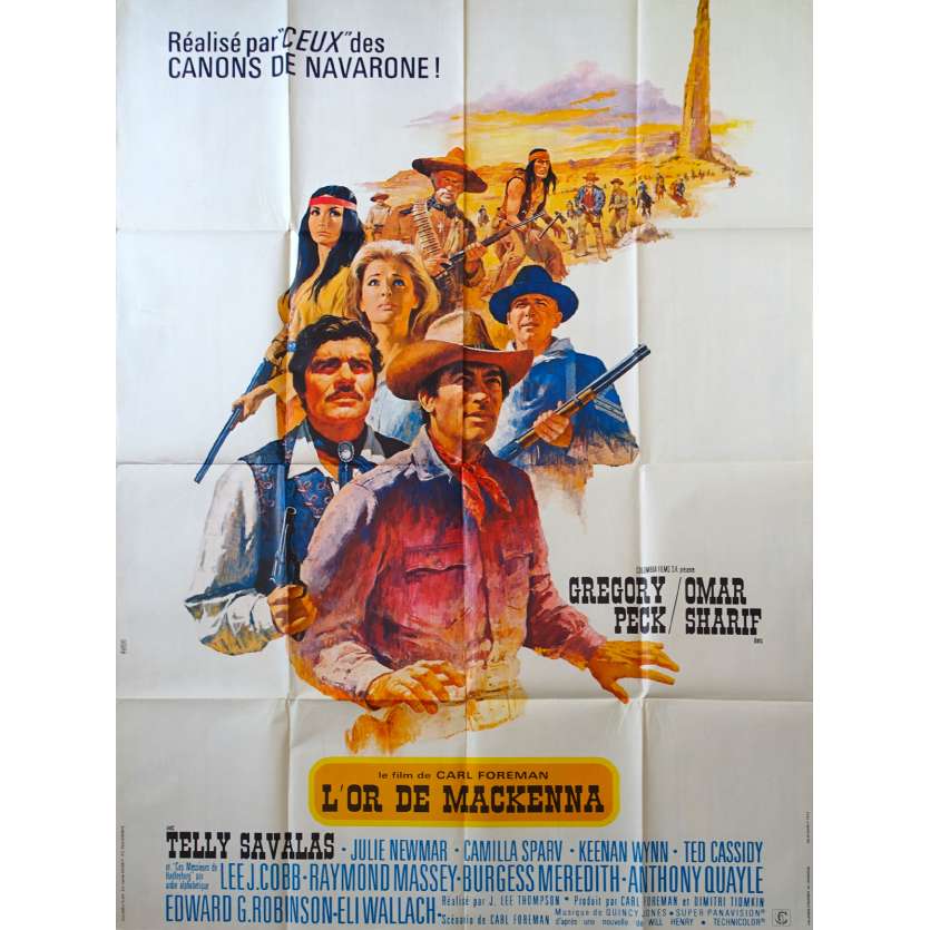 MACKENNA'S GOLD Original Movie Poster  - 47x63 in. - 1969 - J. Lee Thomson, Gregory Peck