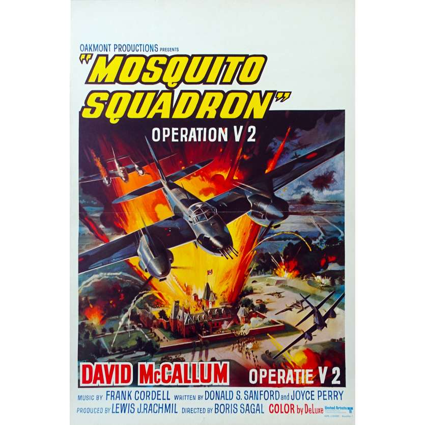 MOSQUITO SQUADRON Belgian Movie Poster 14x21 '69 Davd Mc Callum