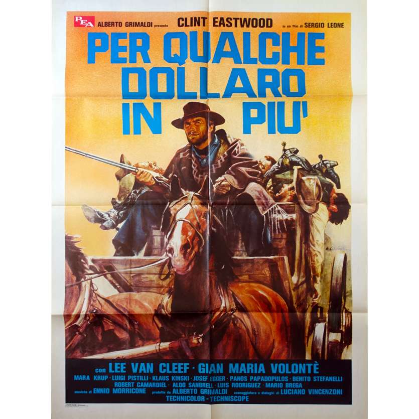 ET POUR QUELQUES DOLLARS DE PLUS Affiche de film 140x100 R1970 Eastwood Leone