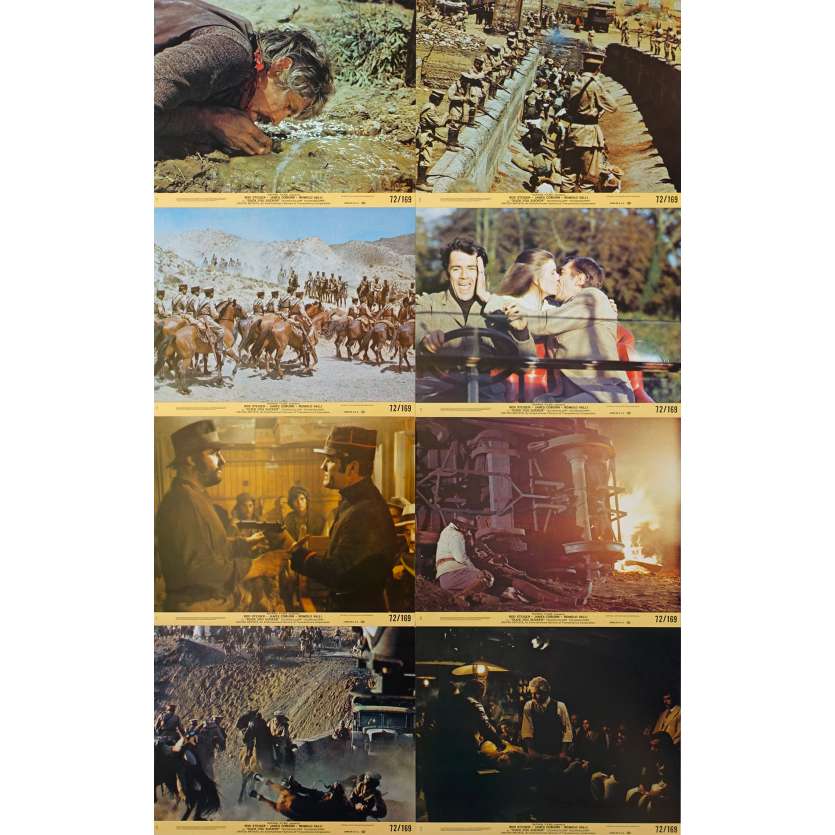 A FISTFUL OF DYNAMITE Original Lobby Cards x8 - 8x10 in. - 1971 - Sergio Leone, James Coburn