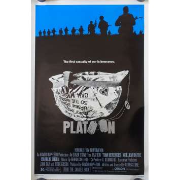 PLATOON Affiche de film Préventive - 69x104 cm. - 1986 - Willem Dafoe, Oliver Stone