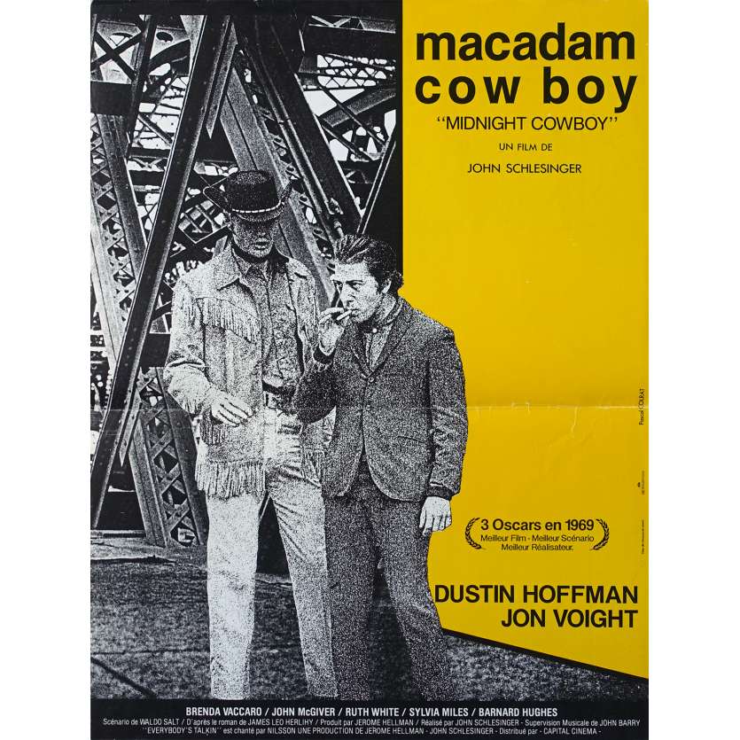 MACADAM COWBOY Affiche de film - 40x60 cm. - R1980 - Dustin Hoffman, John Schlesinger