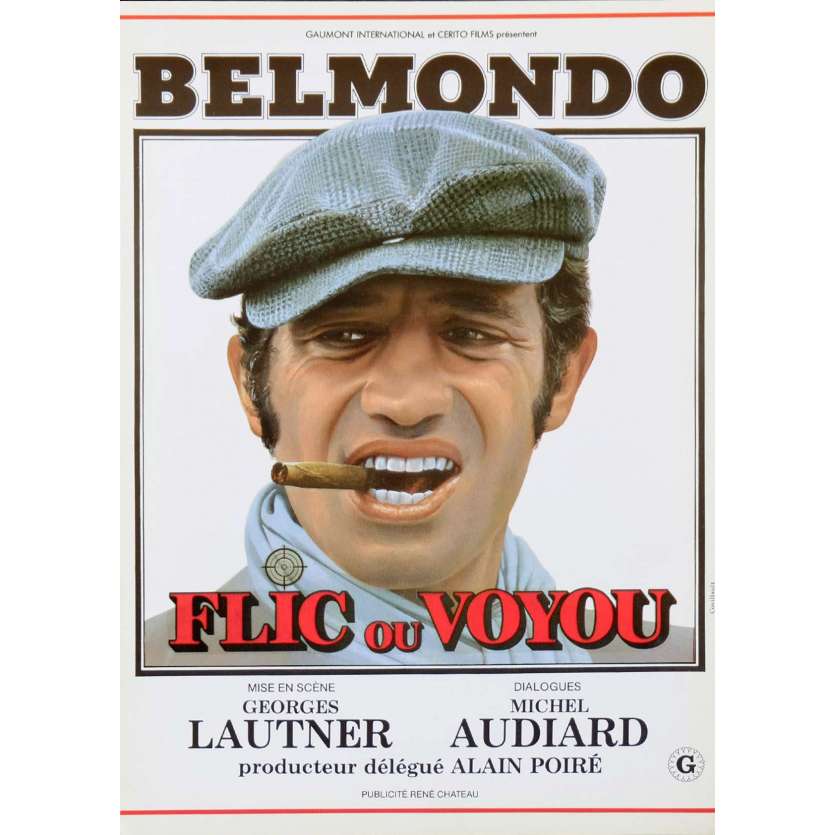 COP OR HOOD French Herald 2p 9x12 - 1979 - Georges Lautner, Jean-Paul Belmondo