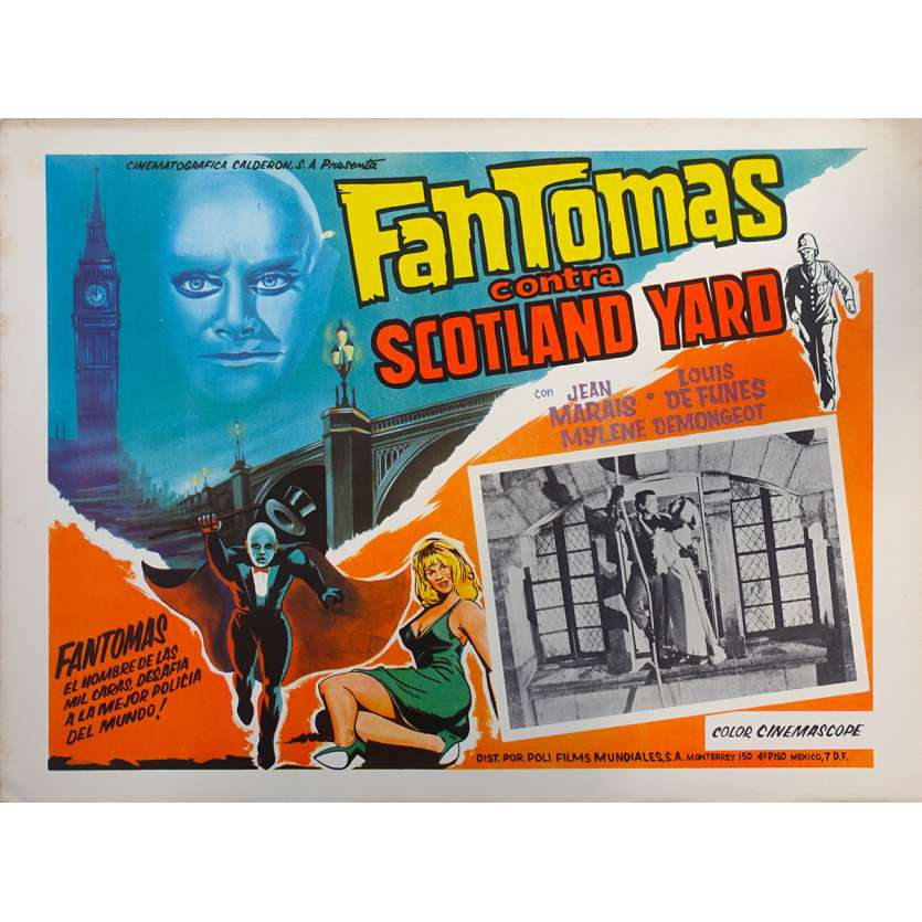 FANTOMAS CONTRE SCOTLAND YARD Photo de film N03 - 32x42 cm. - 1967 - Jean Marais, Louis de Funès