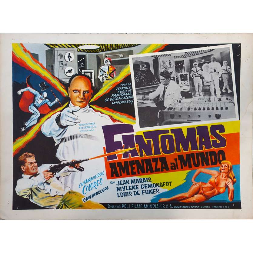 FANTOMAS SE DECHAINE Photo de film N01 - 32x42 cm. - 1965 - Jean Marais, Louis de Funès, André Hunebelle