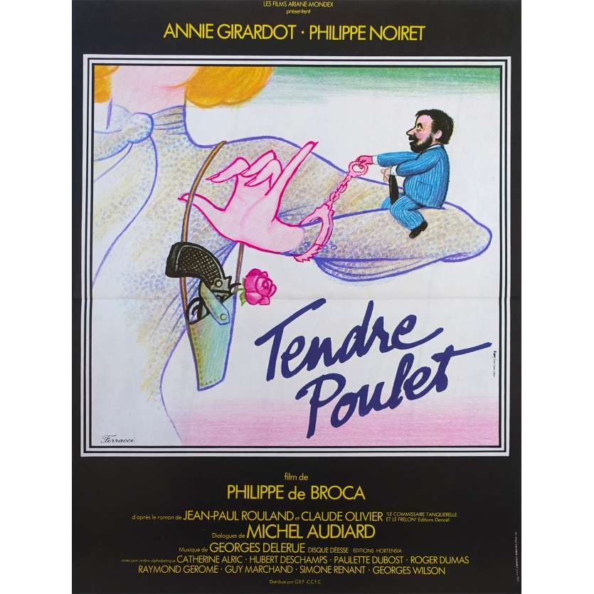 TENDRE POULET Affiche de film - 40x60 cm. - 1977 - Annie Girardot, Philippe Noiret, Philippe de Broca