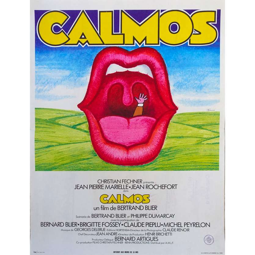 CALMOS Affiche de film - 40x60 cm. - 1976 - Jean-Pierre Marielle, Jean Rochefort, Bernard Blier, Bertrand Blier