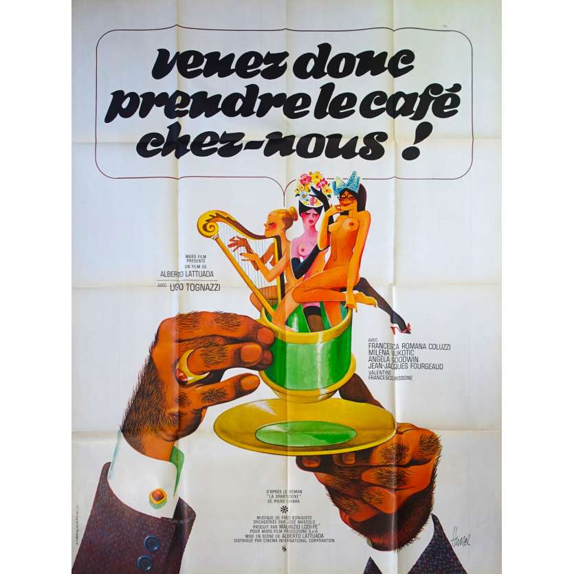 COME AND TAKE A COFEE WITH US Original Movie Poster - 47x63 in. - 1970 - Alberto Lattuada, Ugo Tognazzi