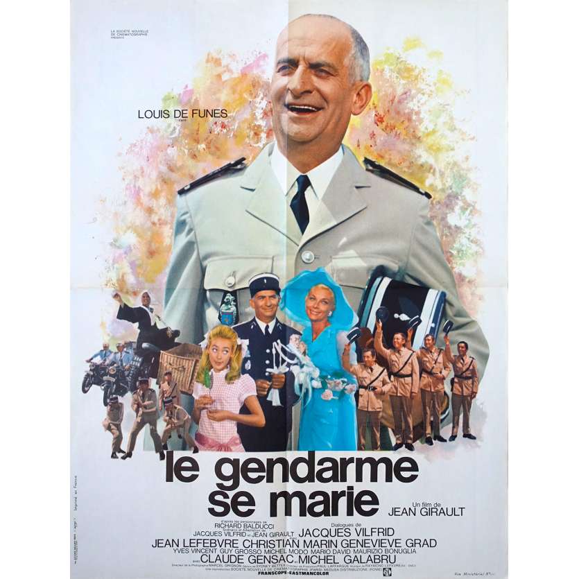 LE GENDARME SE MARIE Affiche de film - 60x80 cm. - 1968 - Louis de Funès, Jean Girault