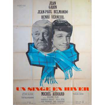 A MONKEY IN WINTER Original Movie Poster - 47x63 in. - 1962 - Henri Verneuil, Jean-Paul Belmondo A MONKEY IN WINTER Original Movie Poster - 47x63 in. - 1962 - Henri Verneuil, Jean-Paul Belmondo