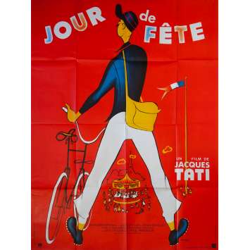 JOUR DE FETE Original Movie Poster - 47x63 in. - R1970 - Jacques Tati, Paul Frankeur JOUR DE FETE Original Movie Poster - 47x63 in. - R1970 - Jacques Tati, Paul Frankeur