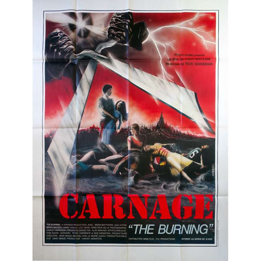 THE BURNING Original Movie Poster  - 47x63 in. - 1981 - Tony Maylam, Brian Matthews