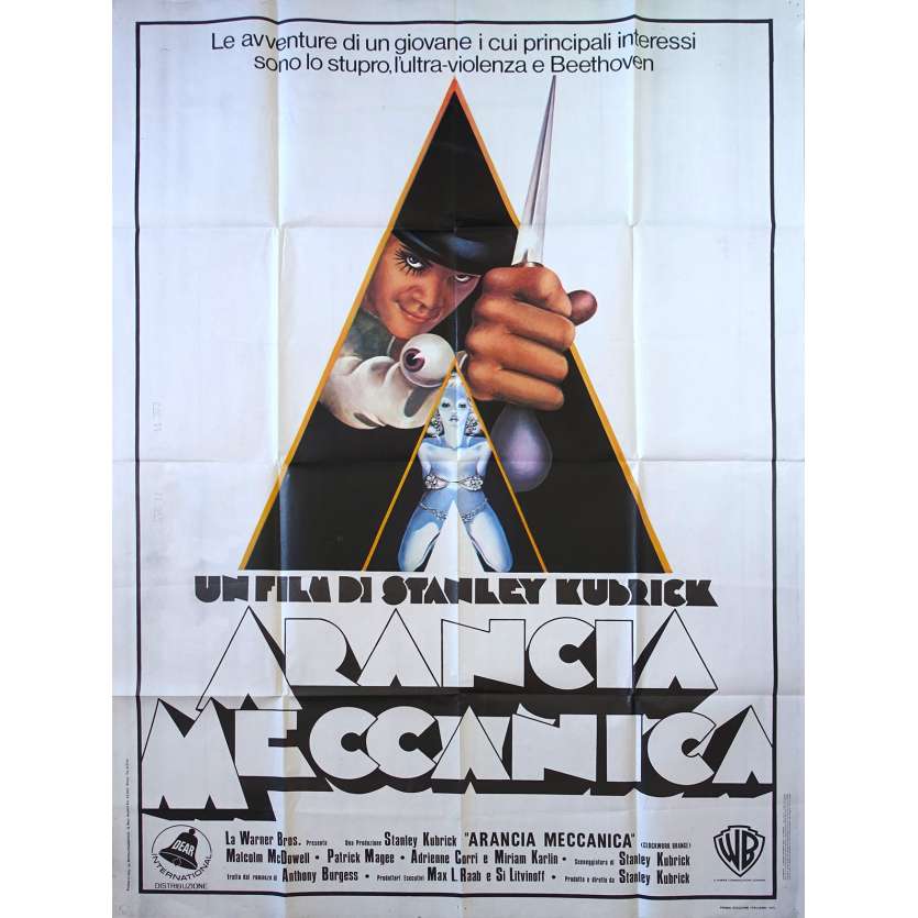 CLOCKWORK ORANGE Original Movie Poster - 39x55 in. - 1971 - Stanley Kubrick, Malcom McDowell