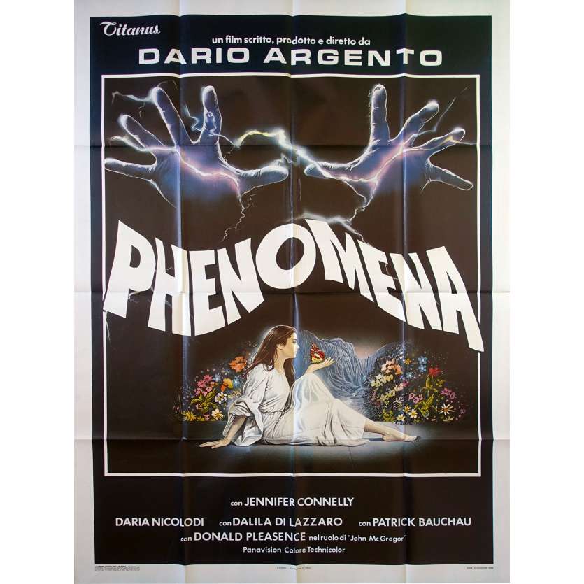 CREEPERS Original Movie Poster - 39x55 in. - 1985 - Dario Argento, Jennifer Connely