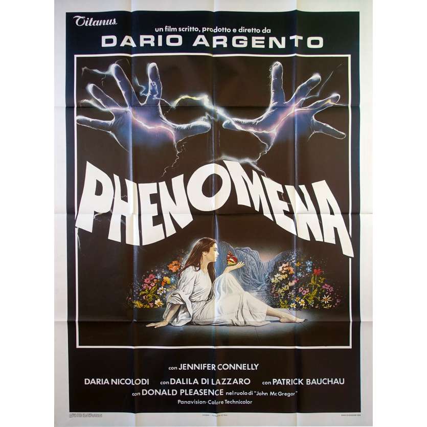 CREEPERS Original Movie Poster  - 39x55 in. - 1985 - Dario Argento, Jennifer Connely