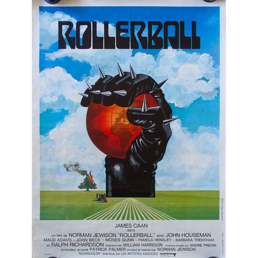 ROLLERBALL Original Movie Poster - 23x32 in. - 1975 - Norman Jewinson, James Caan